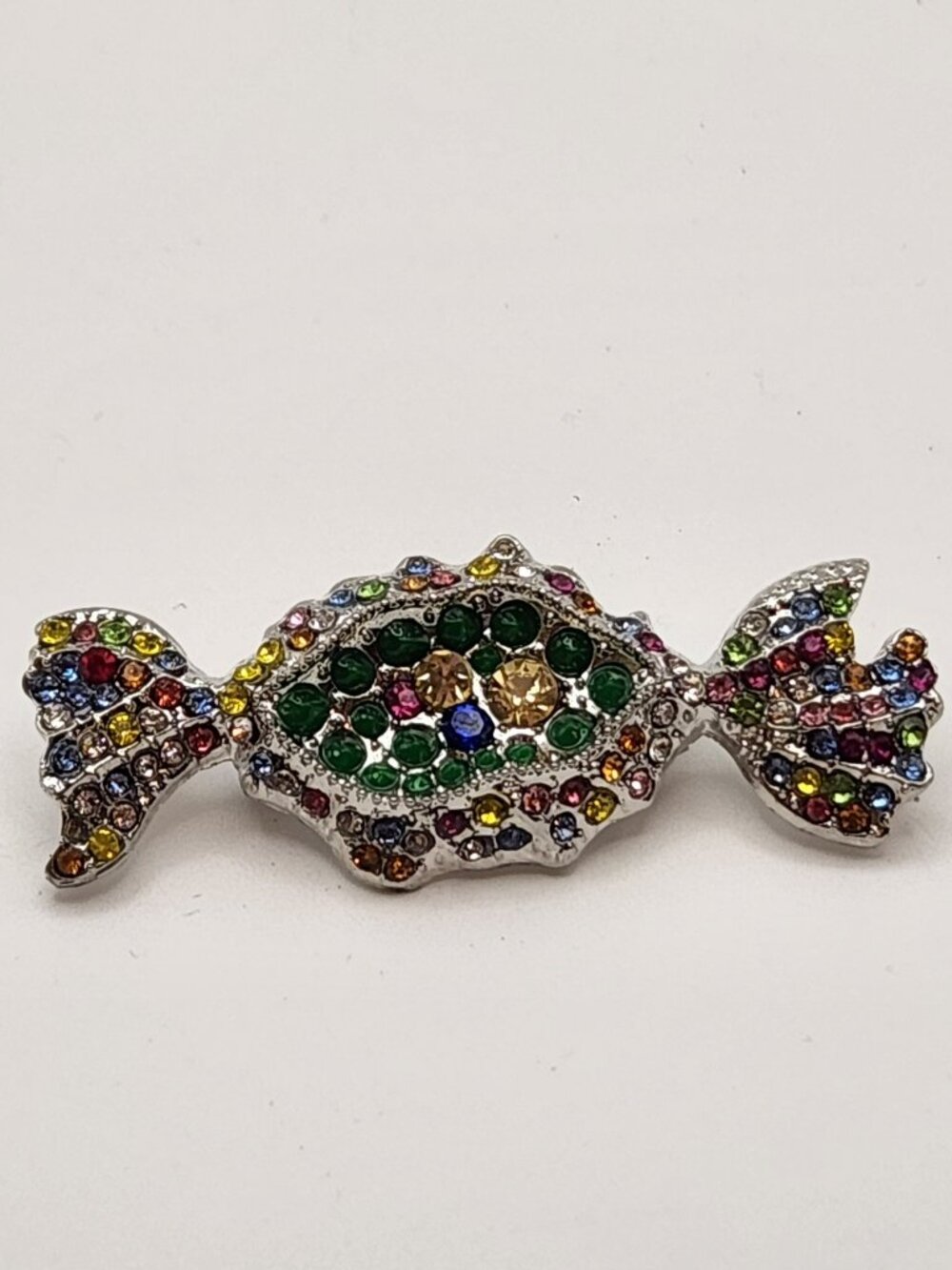 3 for $18 Hard candy brooch silver tone faux crystals multi color NIP